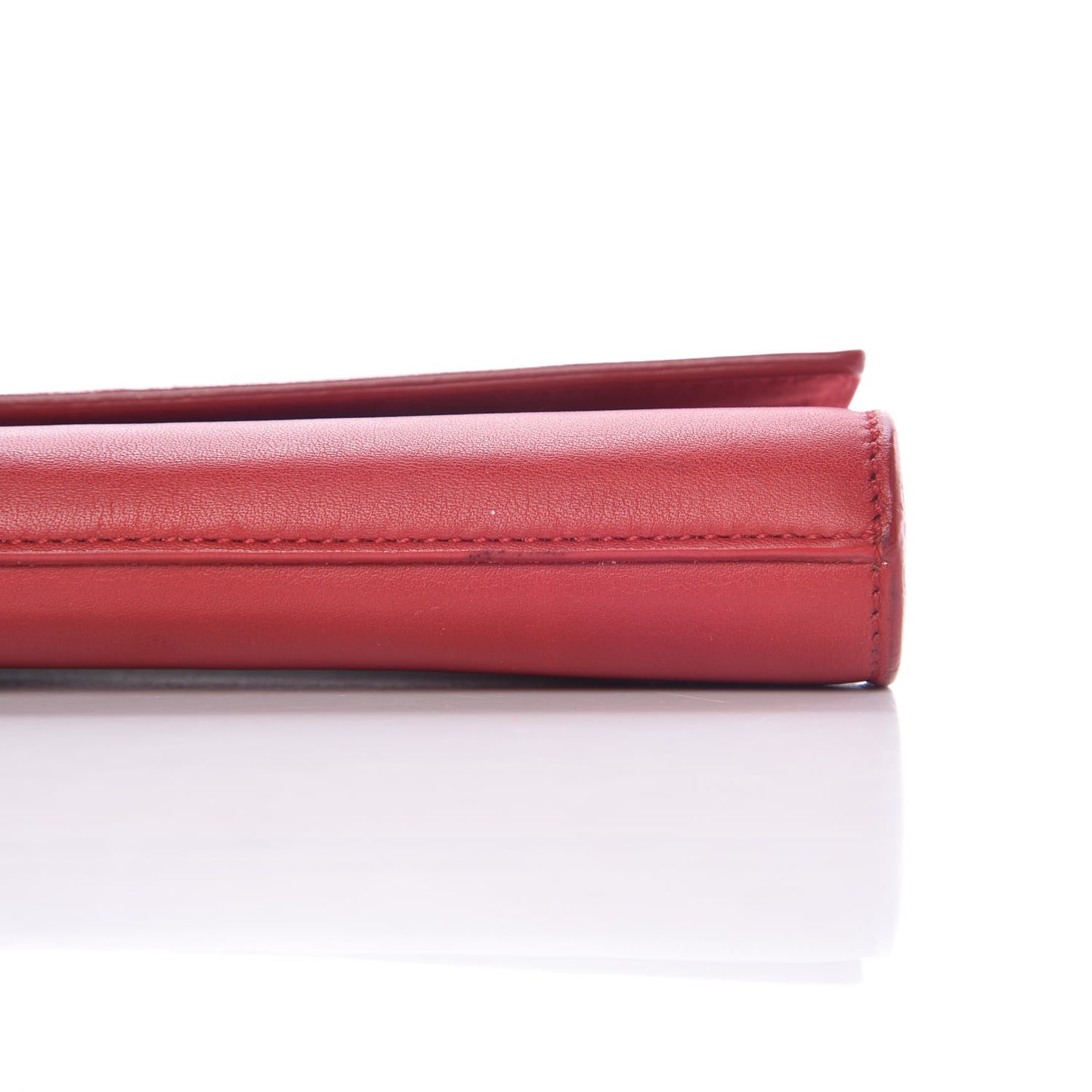 Calfskin Classic Y Ligne Clutch Red