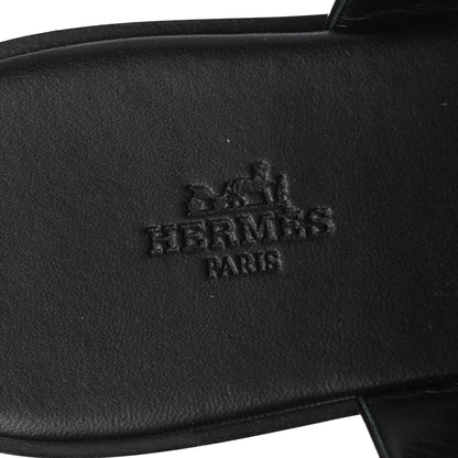 Hermes Nappa Caia Sandals 41 Black 7 of 10