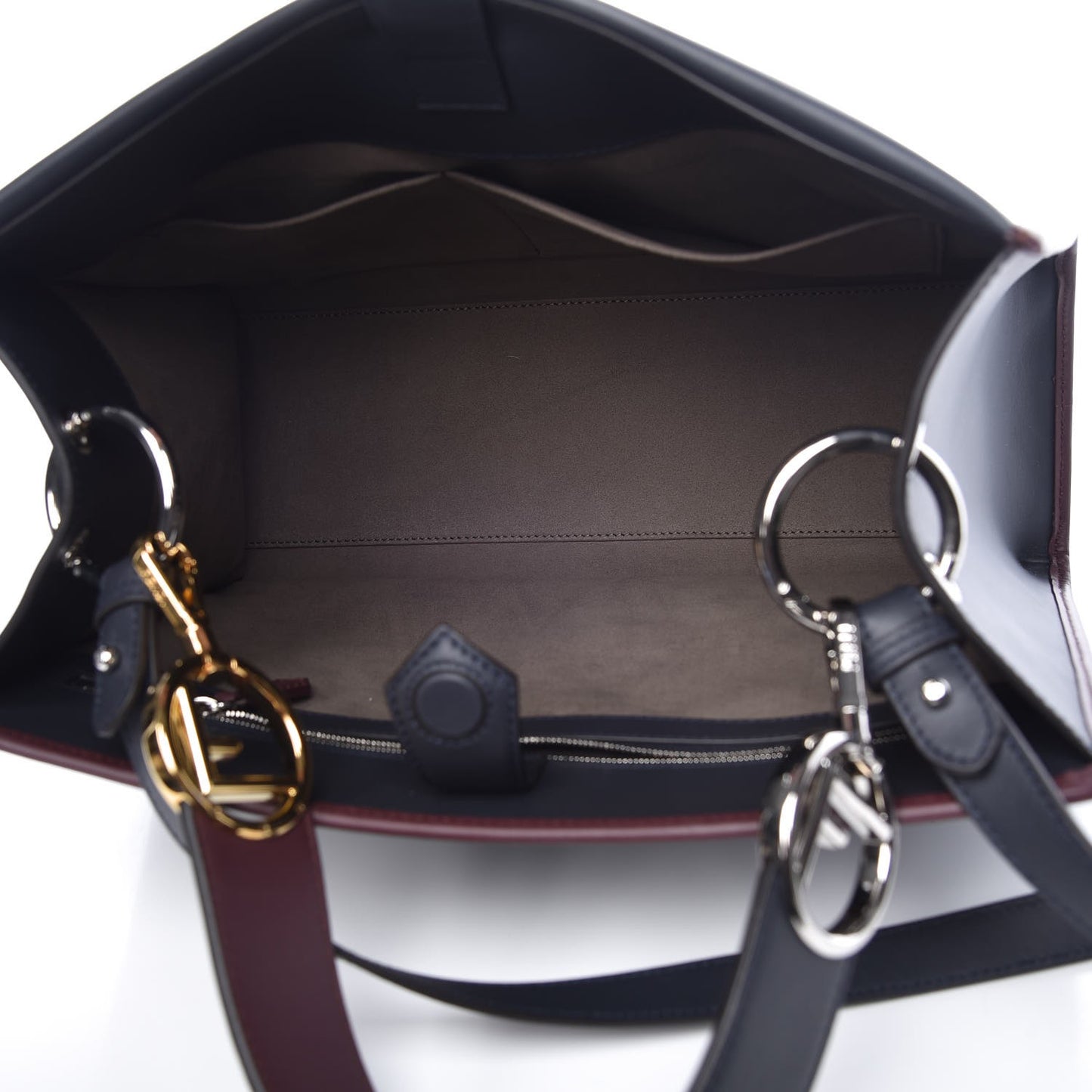 Vitello Century Opaco F is Fendi Bi-Color Regular Runaway Satchel Blue Notte Bordeaux