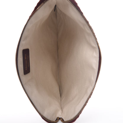 Christian Dior Oblique Logo Pouch Burgundy 5 of 8