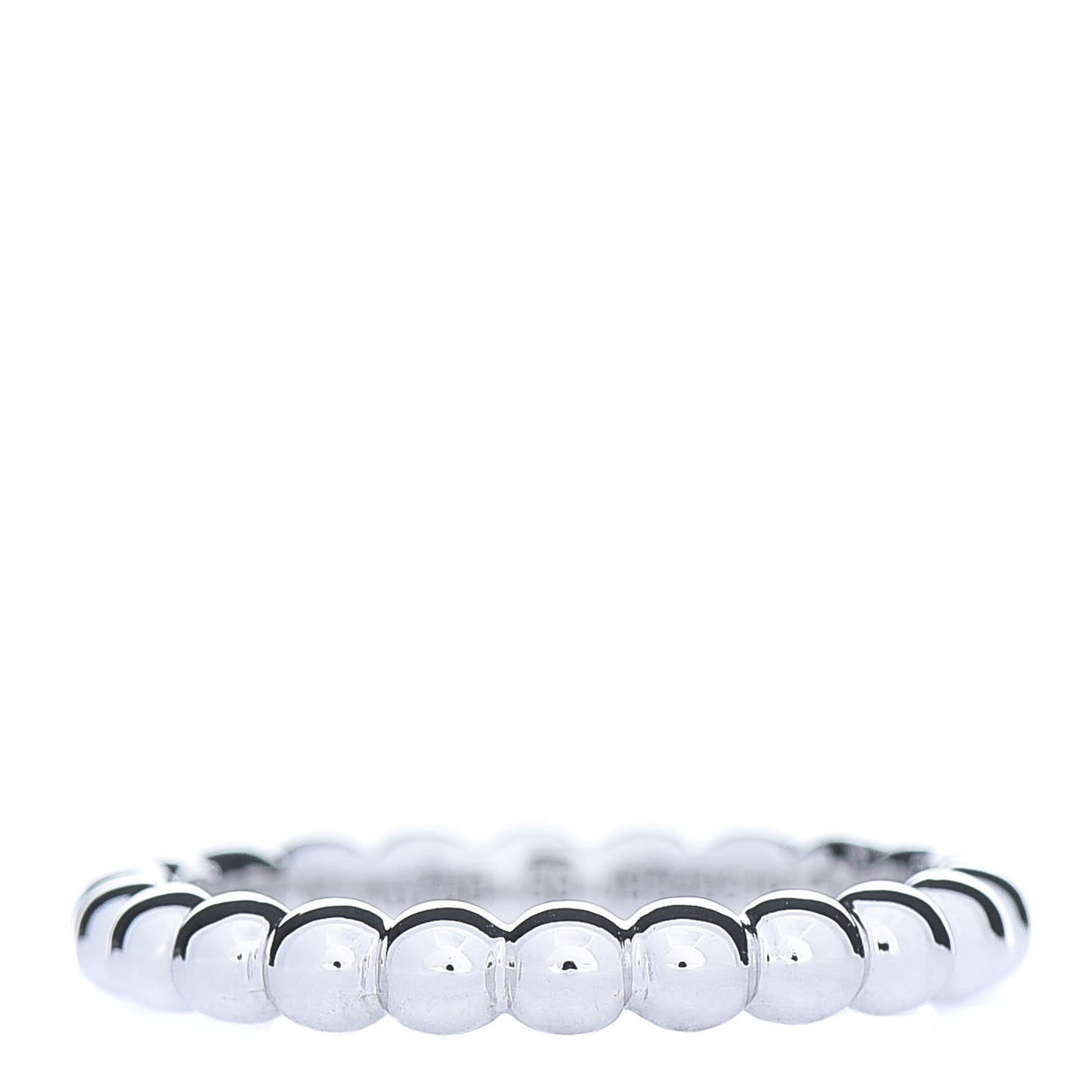 18K White Gold Medium Perlee Ring 50 5.25