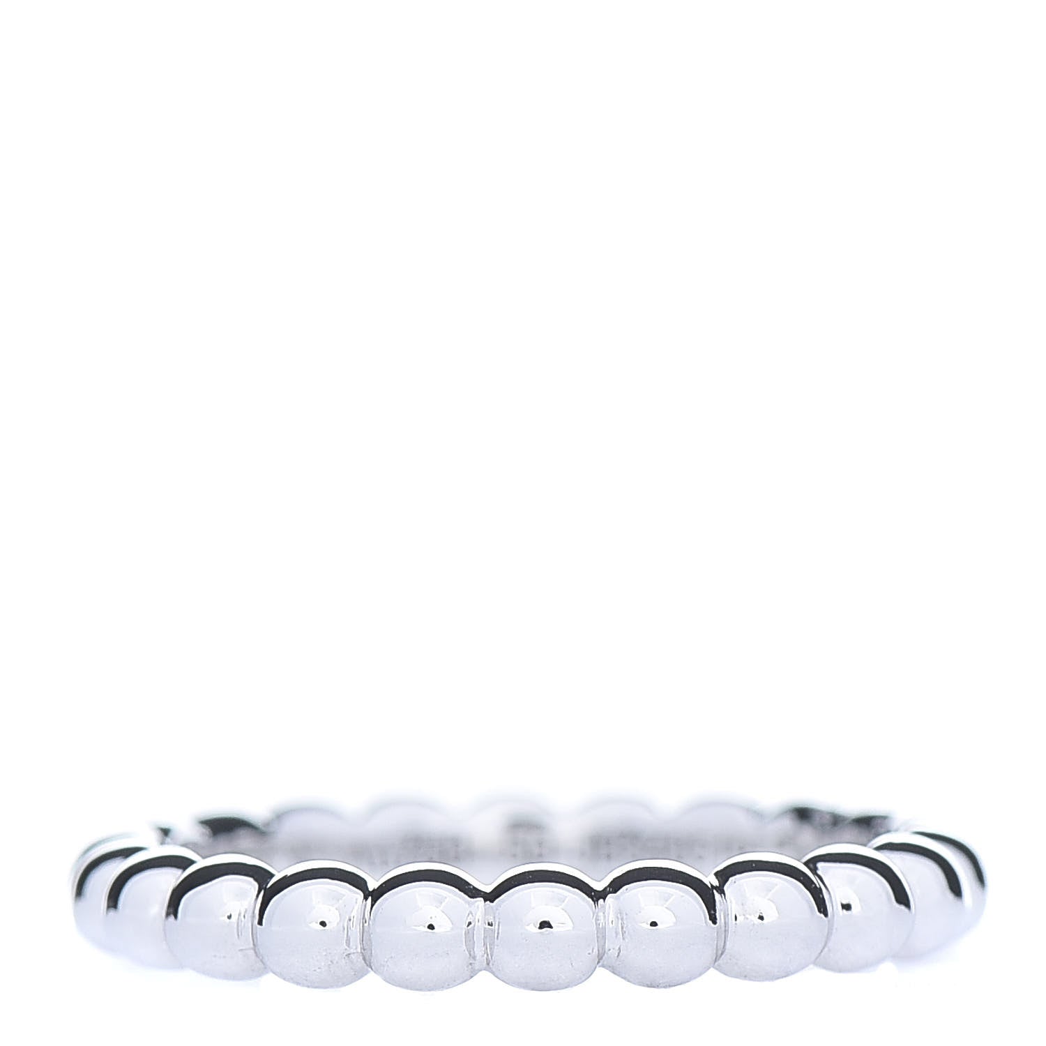 Van Cleef & Arpels 18K White Gold Medium Perlee Ring 50 5.25 1 of 6