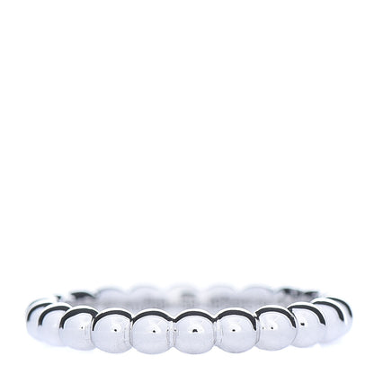 Van Cleef & Arpels 18K White Gold Medium Perlee Ring 50 5.25 1 of 6