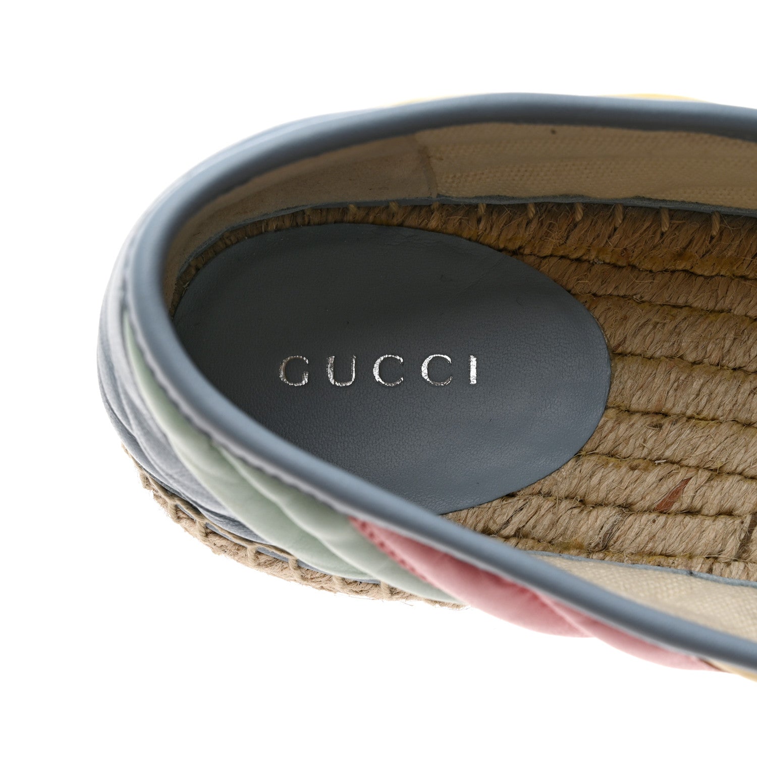 Gucci Nappa Matelasse Diagonal GG Marmont Espadrilles 39 Multicolor Pastel 7 of 9