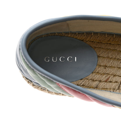 Gucci Nappa Matelasse Diagonal GG Marmont Espadrilles 39 Multicolor Pastel 7 of 9