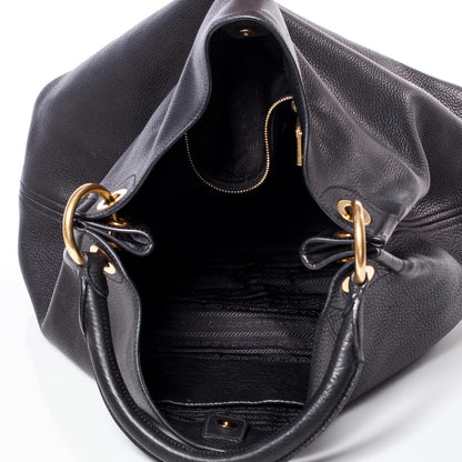 Prada Vitello Daino Hobo Nero Black 9 of 9