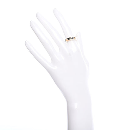 Tiffany 18K Yellow White Gold Heart Band Ring 48 4.5 2 of 6