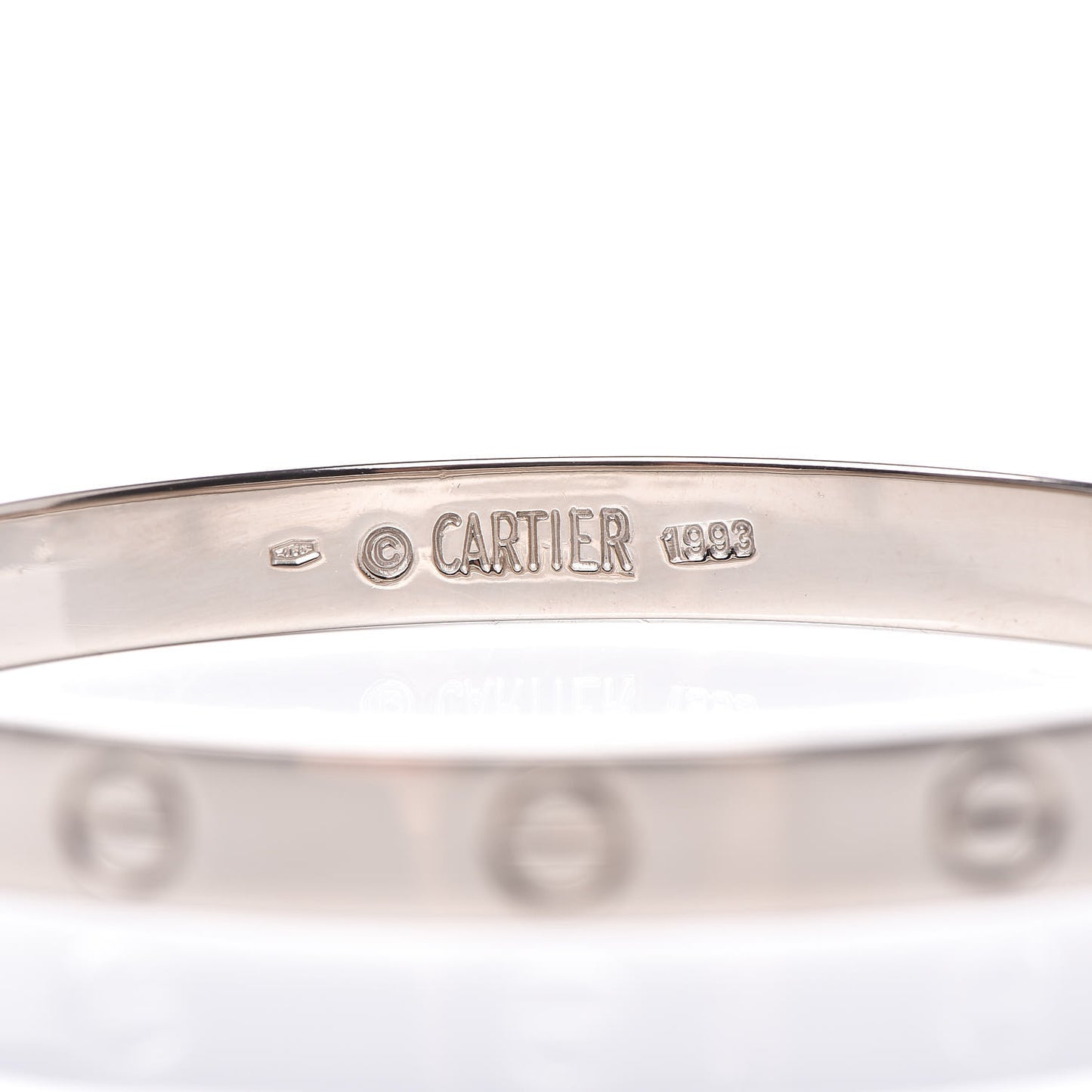 18K White Gold LOVE Bracelet 17