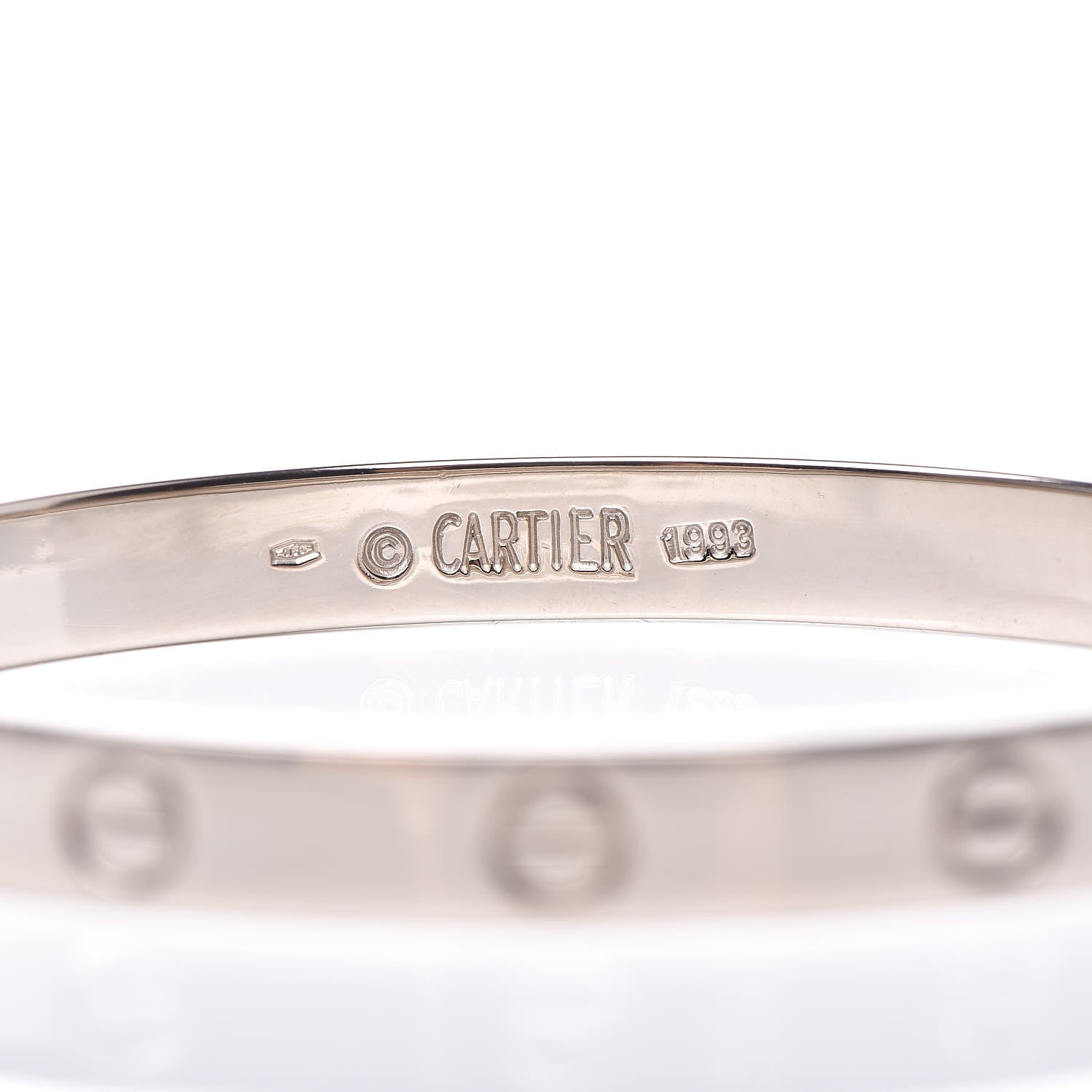 Cartier 18K White Gold LOVE Bracelet 17 4 of 5
