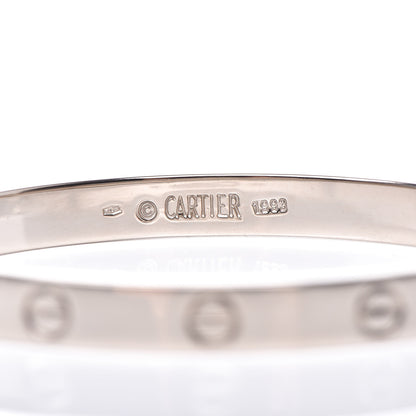 Cartier 18K White Gold LOVE Bracelet 17 4 of 5