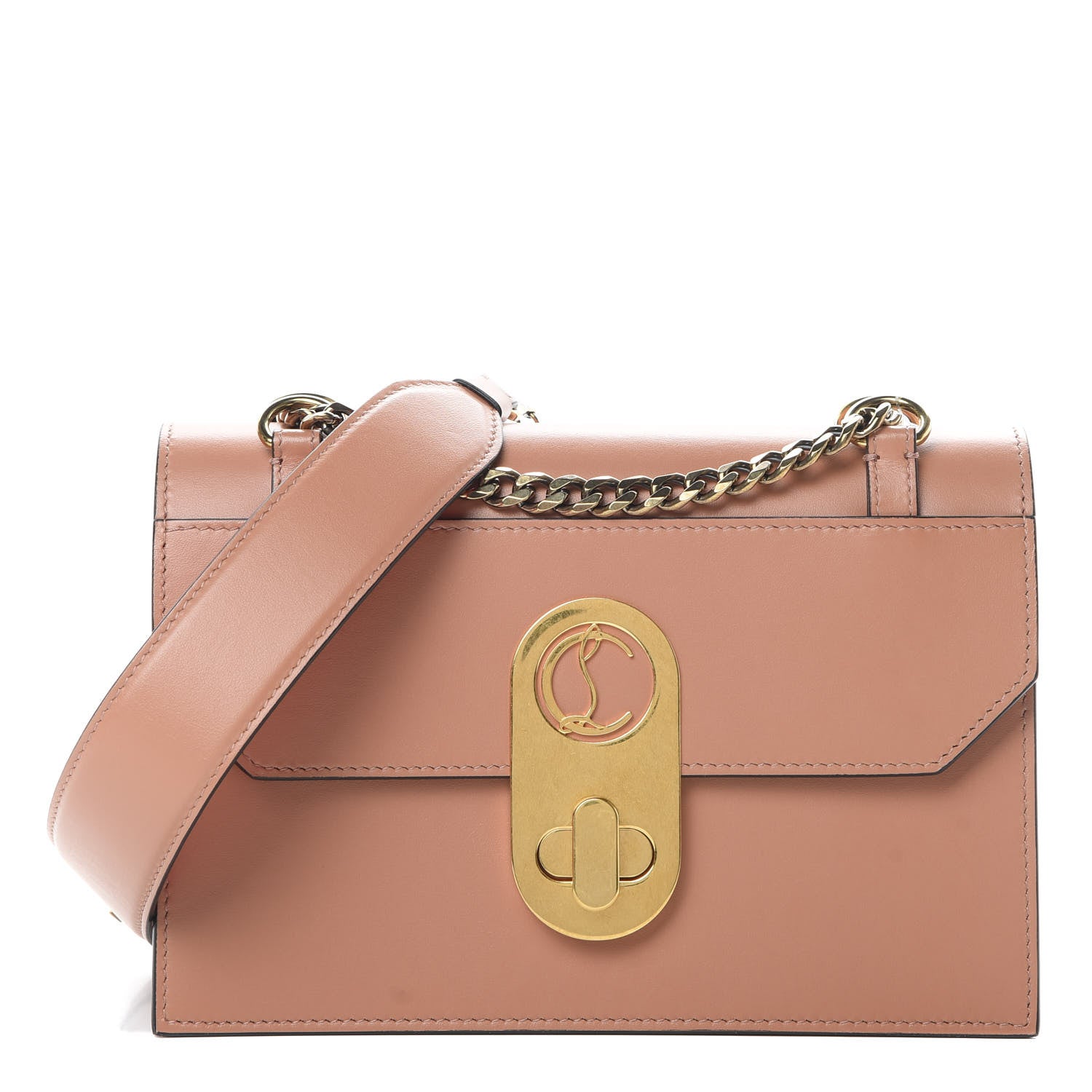 Christian Louboutin Calfskin Small Elisa Shoulder Bag Nude 1 of 14