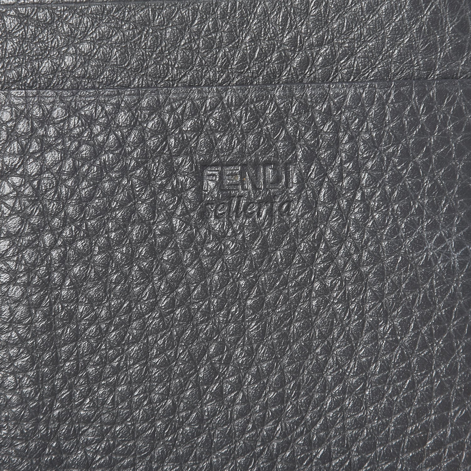 Fendi Cuoio Romano Selleria Mini Peekaboo Clutch Wallet Asfalto 9 of 11