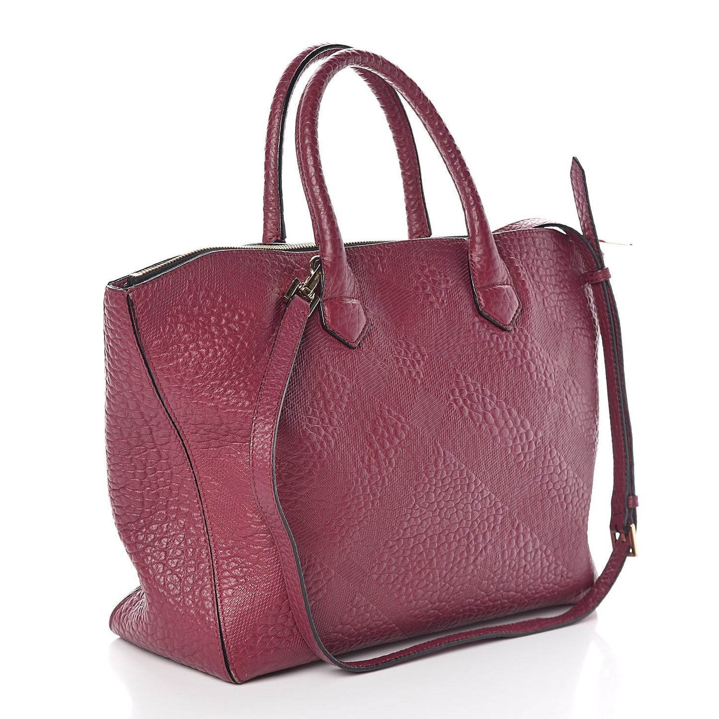 Signature Grain Medium Dewsbury Tote Dark Plum