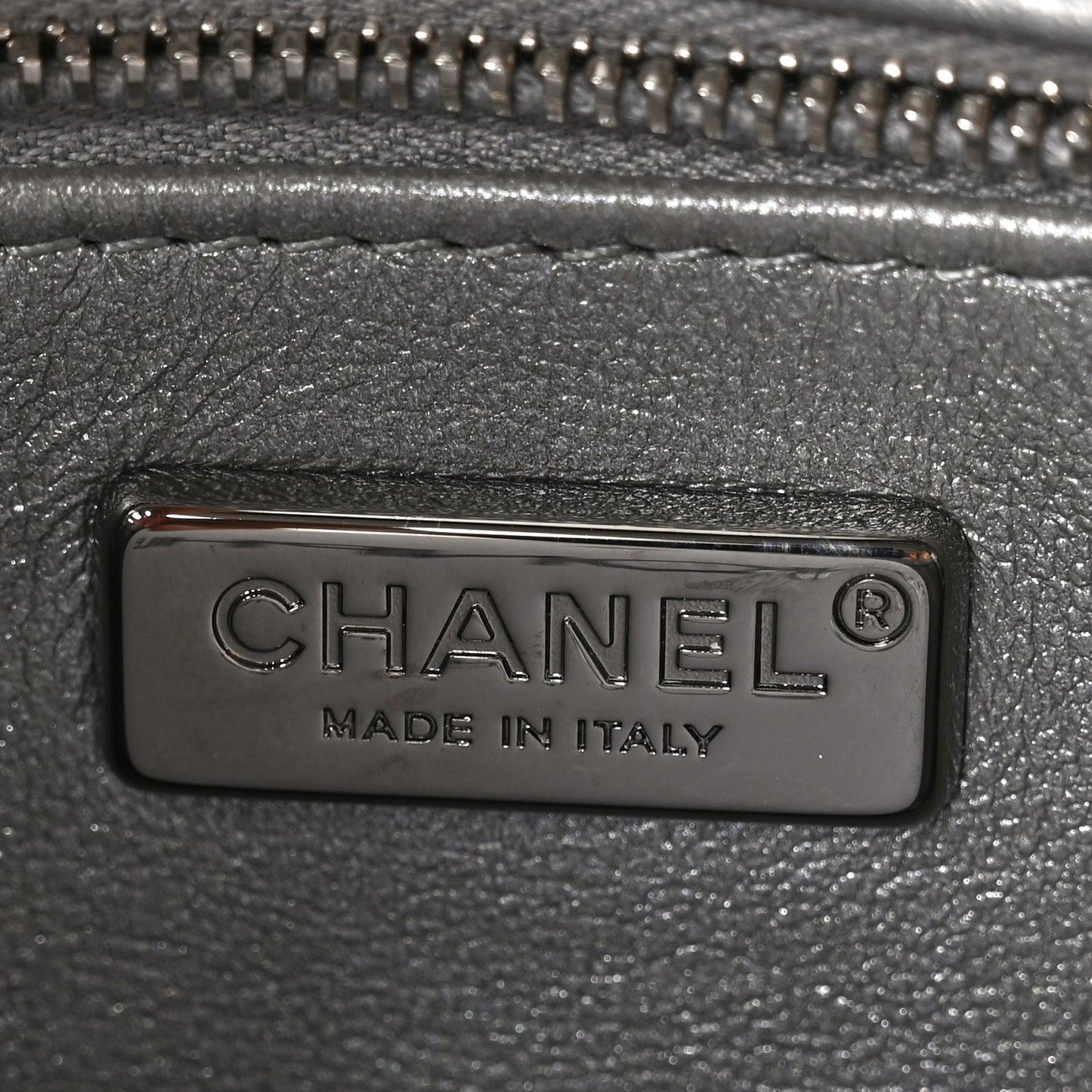 Tweed Sequin Mini Rectangular Flap Grey