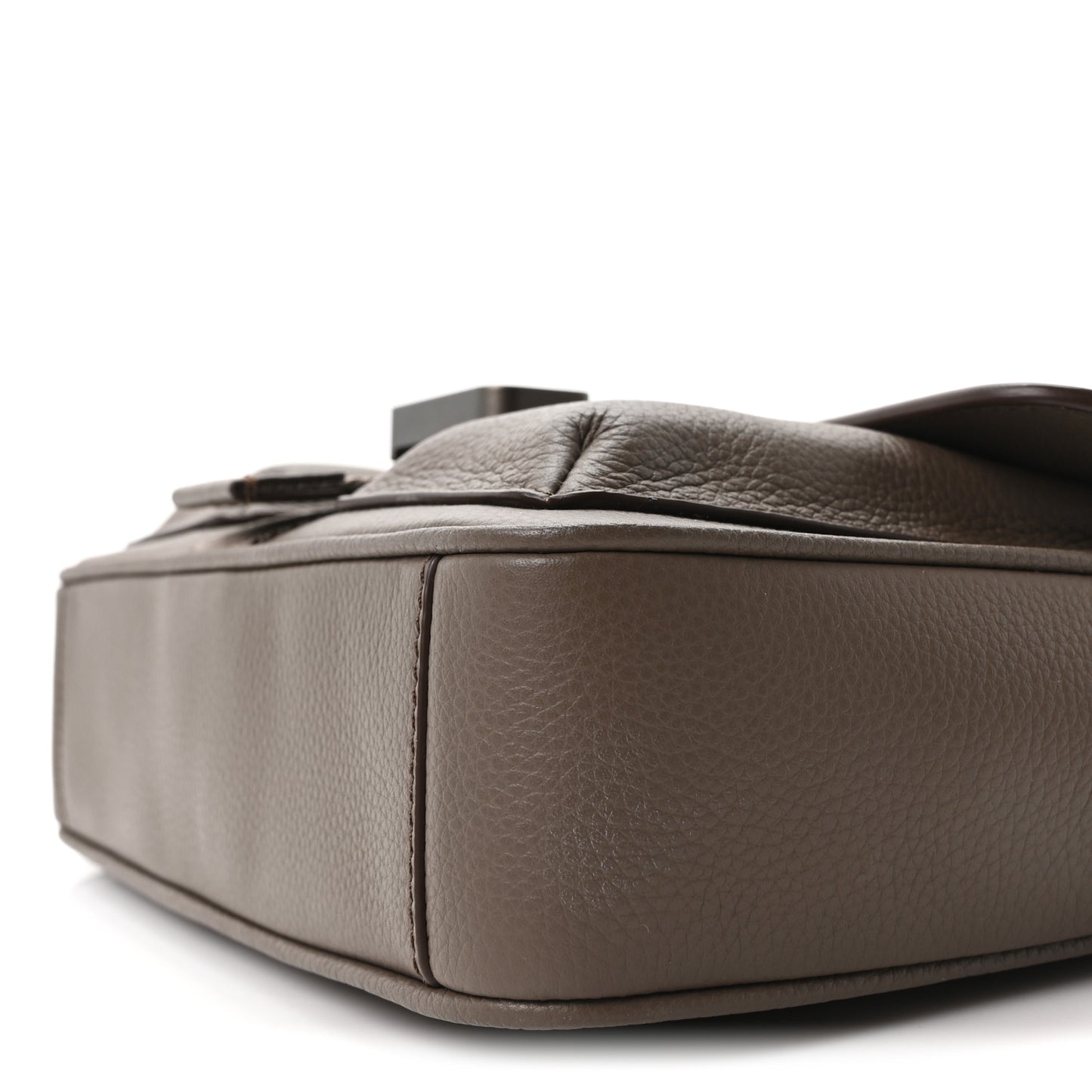 Grained Calfskin Hit The Road Bag Brown