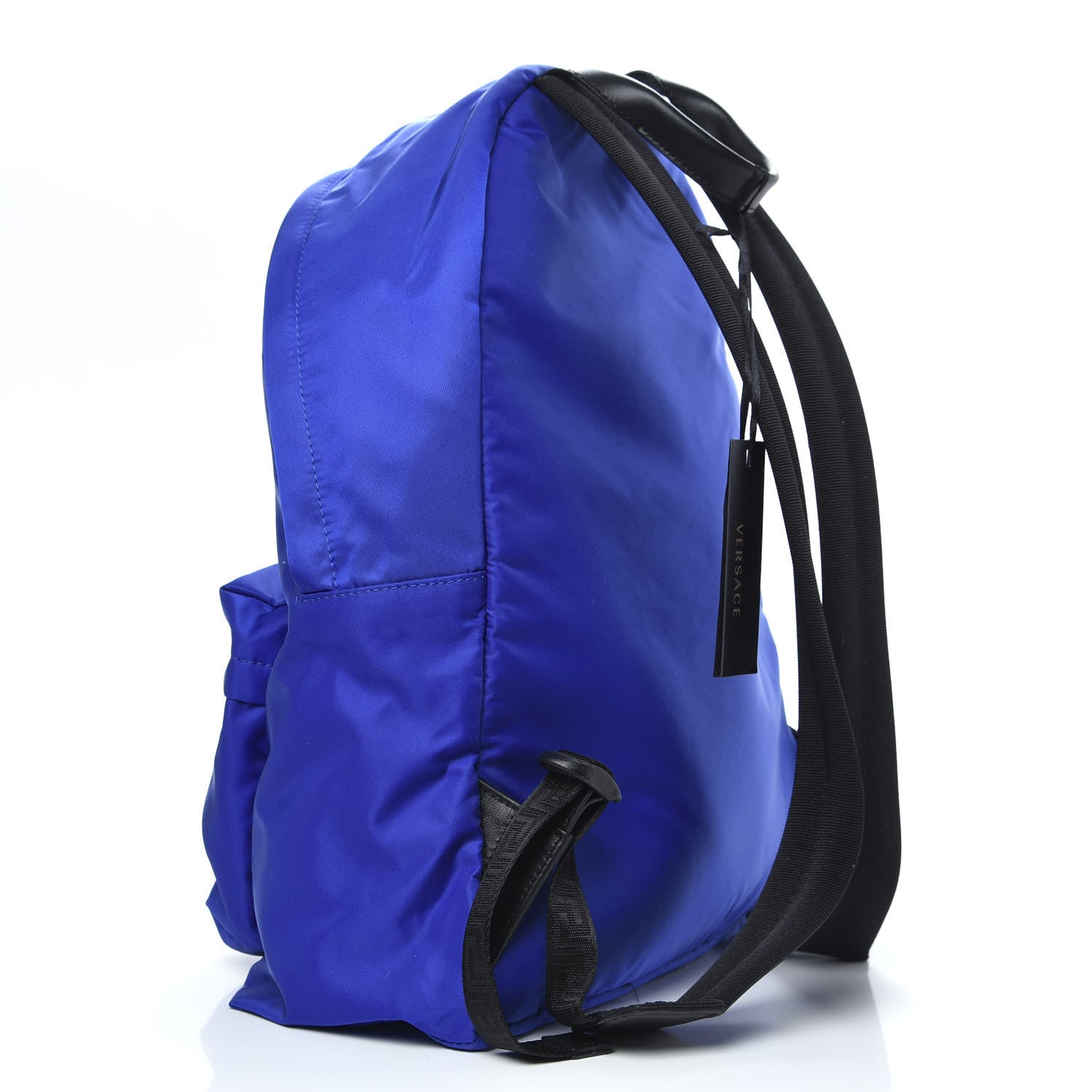 Versace Nylon 90's Vintage Logo Backpack Blue 2 of 7