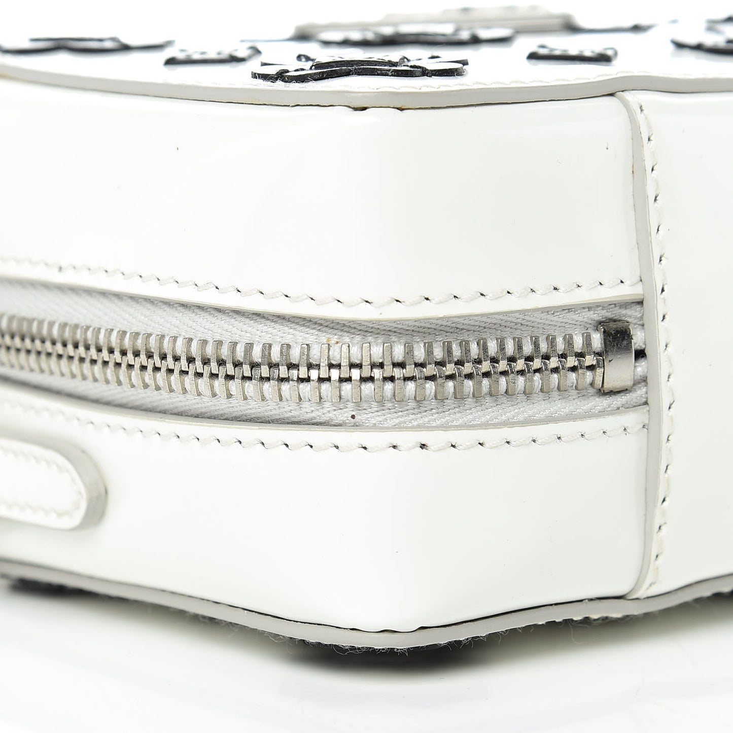 Spazzolato Floral Crossbody White Black