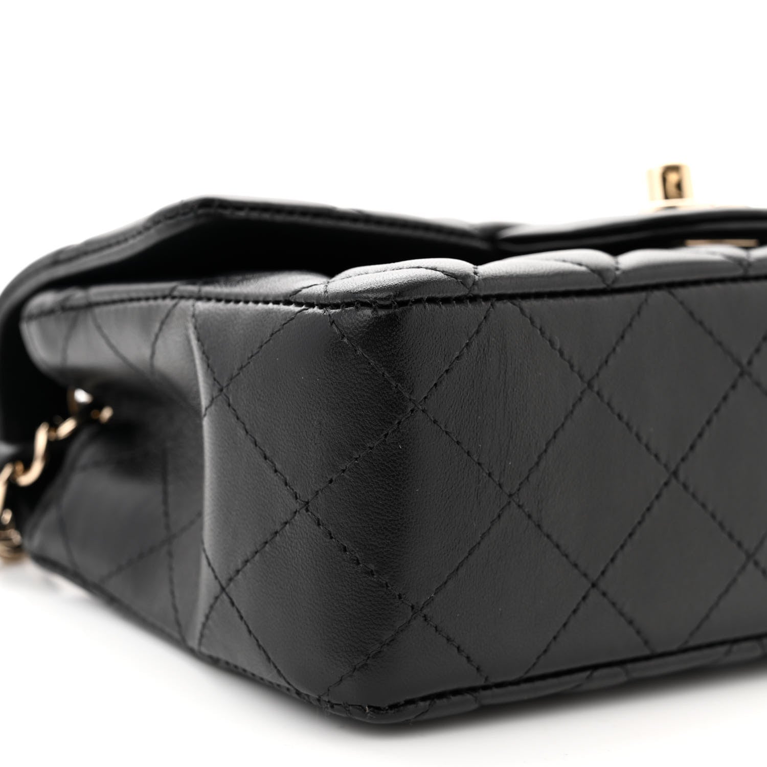 Chanel Lambskin Quilted Mini Rectangular Flap Black 9 of 11