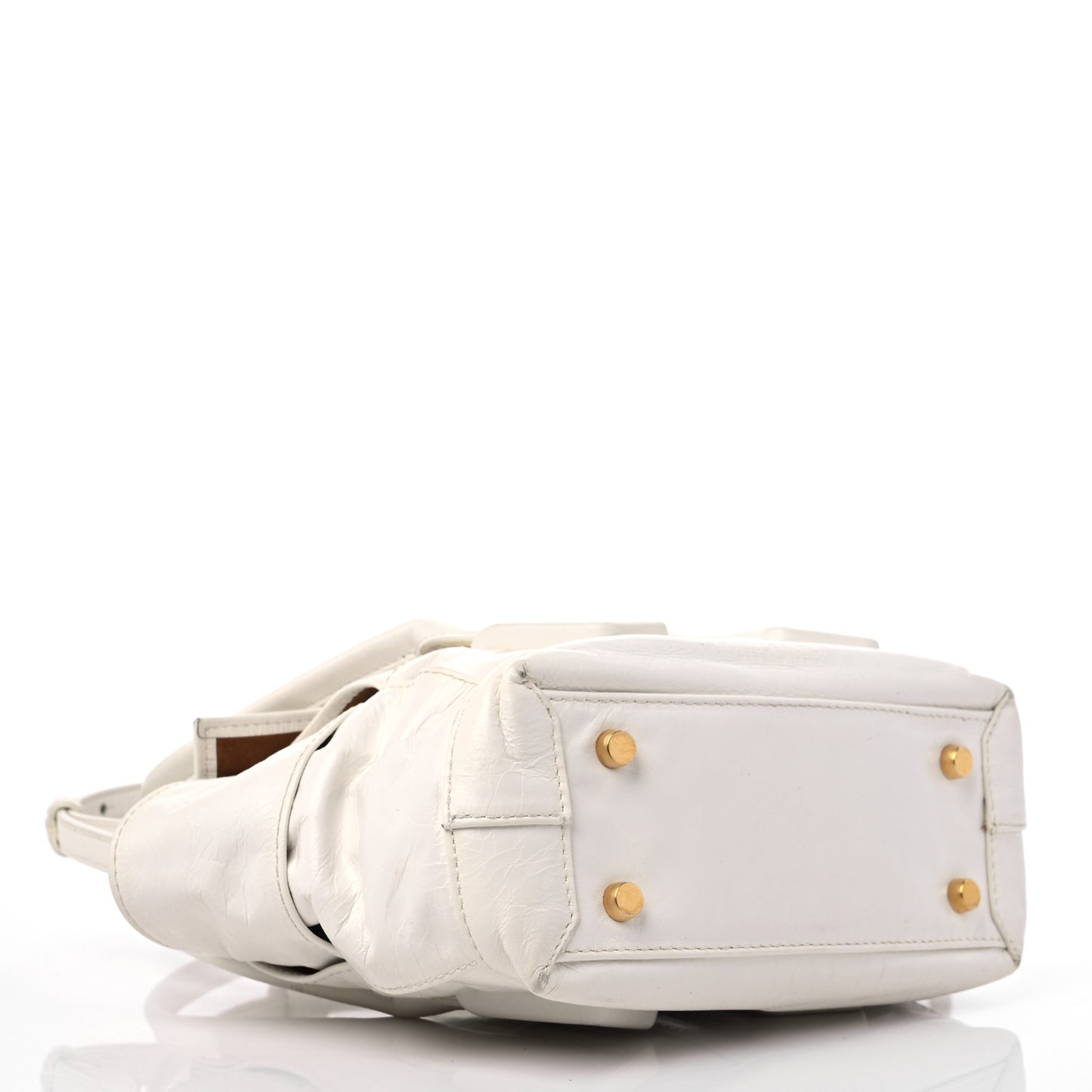 Paper Calfskin Maxi Intrecciato Mini Arco Slouch Plaster