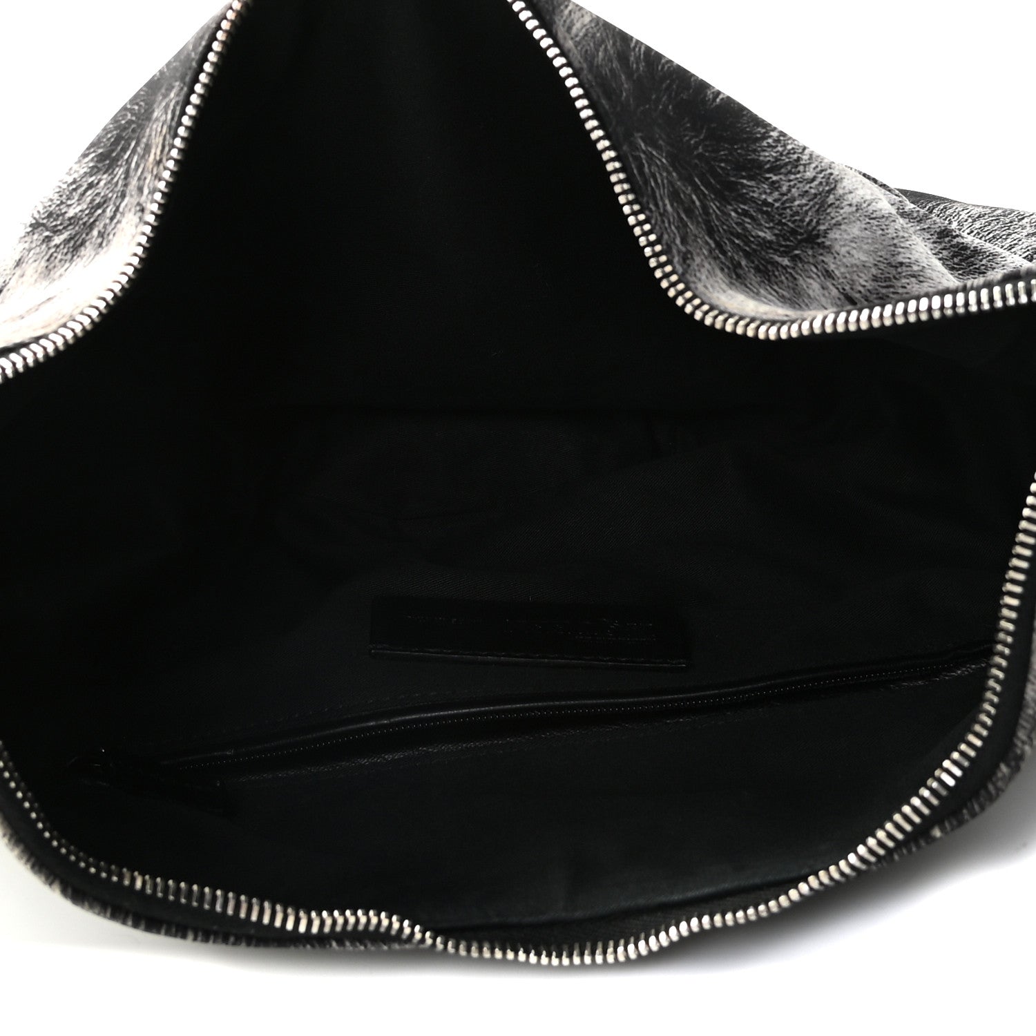Alexander McQueen Silk Fur Print De Manta Clutch Black Grey 5 of 10