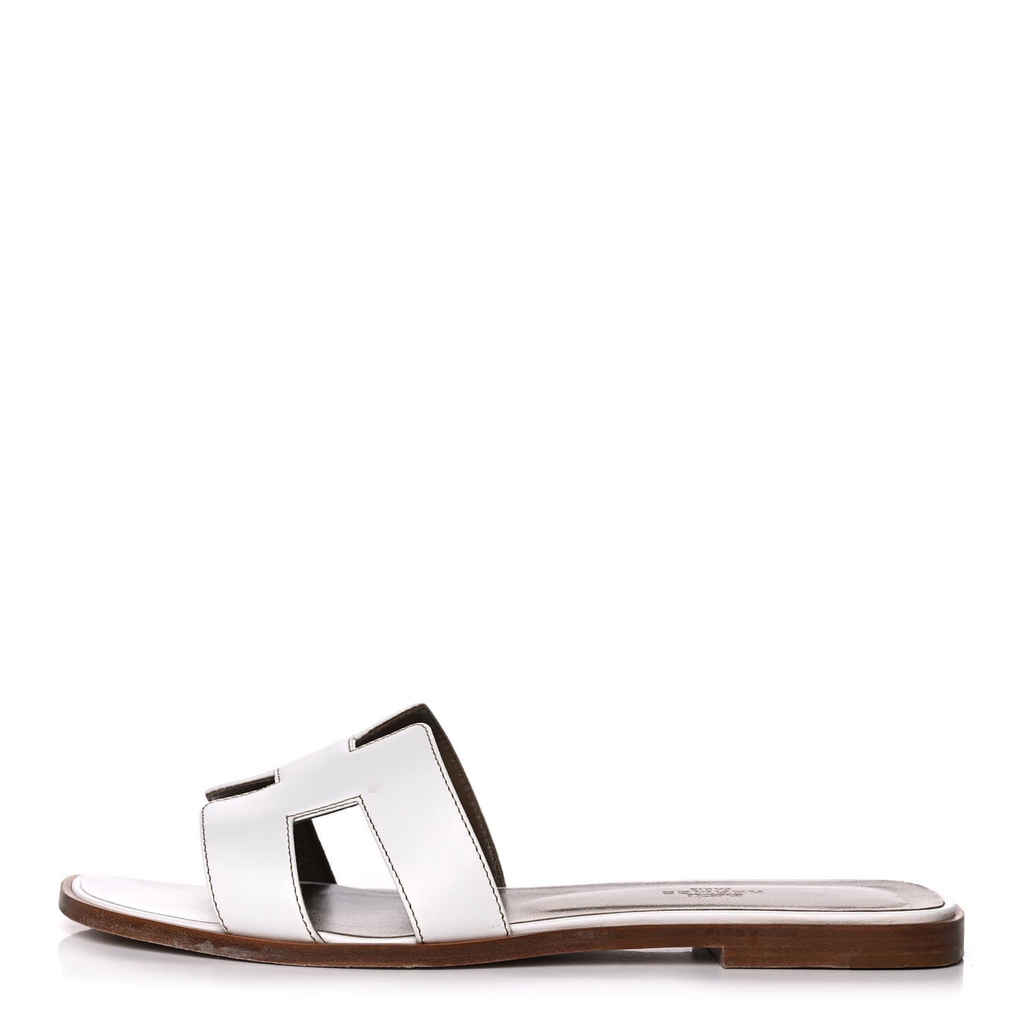 Box Calfskin Oran Sandals 40 White