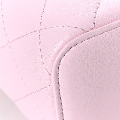 Chanel Lambskin Quilted Mini Top Handle Vanity Case With Chain Light Pink 9 of 11
