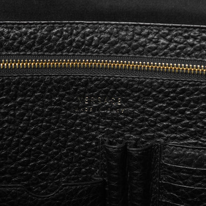 Versace Grained Calfskin Palazzo Medusa Convertible Backpack Black 6 of 7