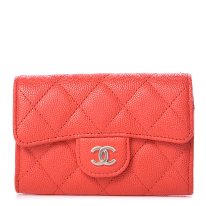 Chanel Caviar Quilted Flap Card Holder Red 1 of 9