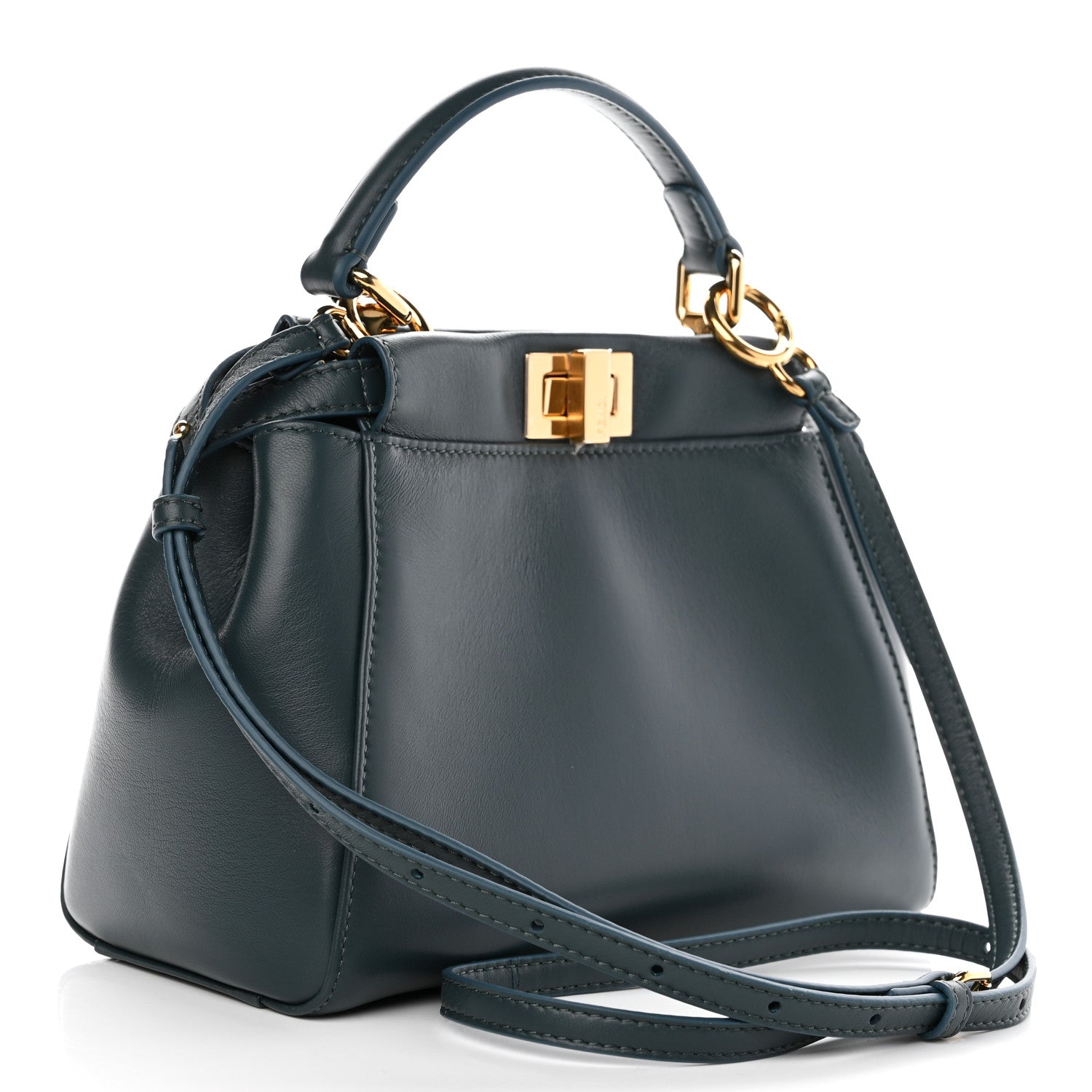 Fendi Nappa Mini Peekaboo Iconic Satchel Amazzonia 3 of 8