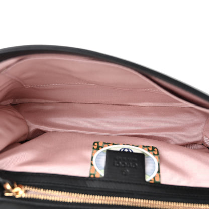 Gucci Vitello Palmellato Lux Crystal Medium Rajah Shoulder Bag Black 5 of 10