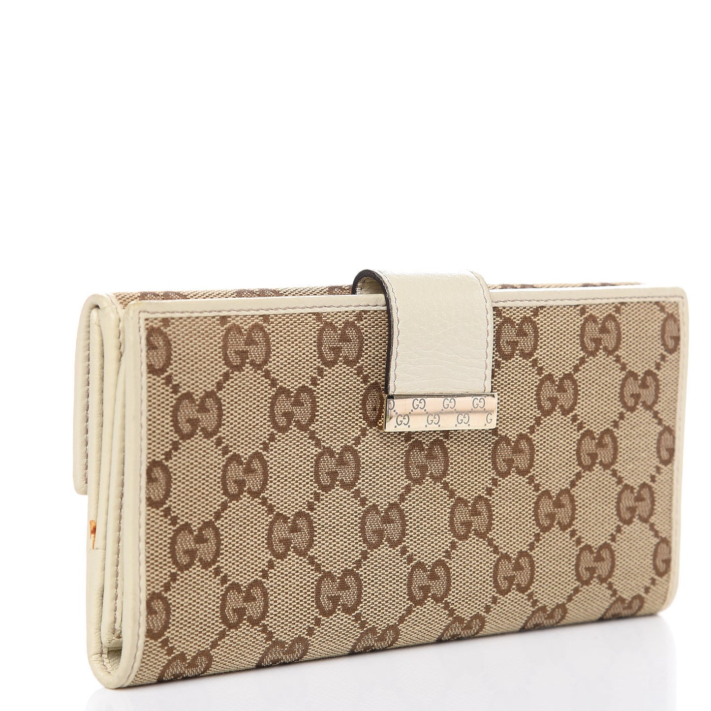 Monogram Icon Bar Continental Flap Wallet Off White