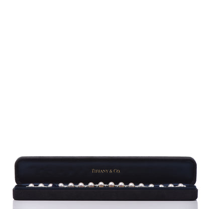 Tiffany Platinum Diamond Akoya Pearl 6.5-7mm Aria Bracelet 6 of 6