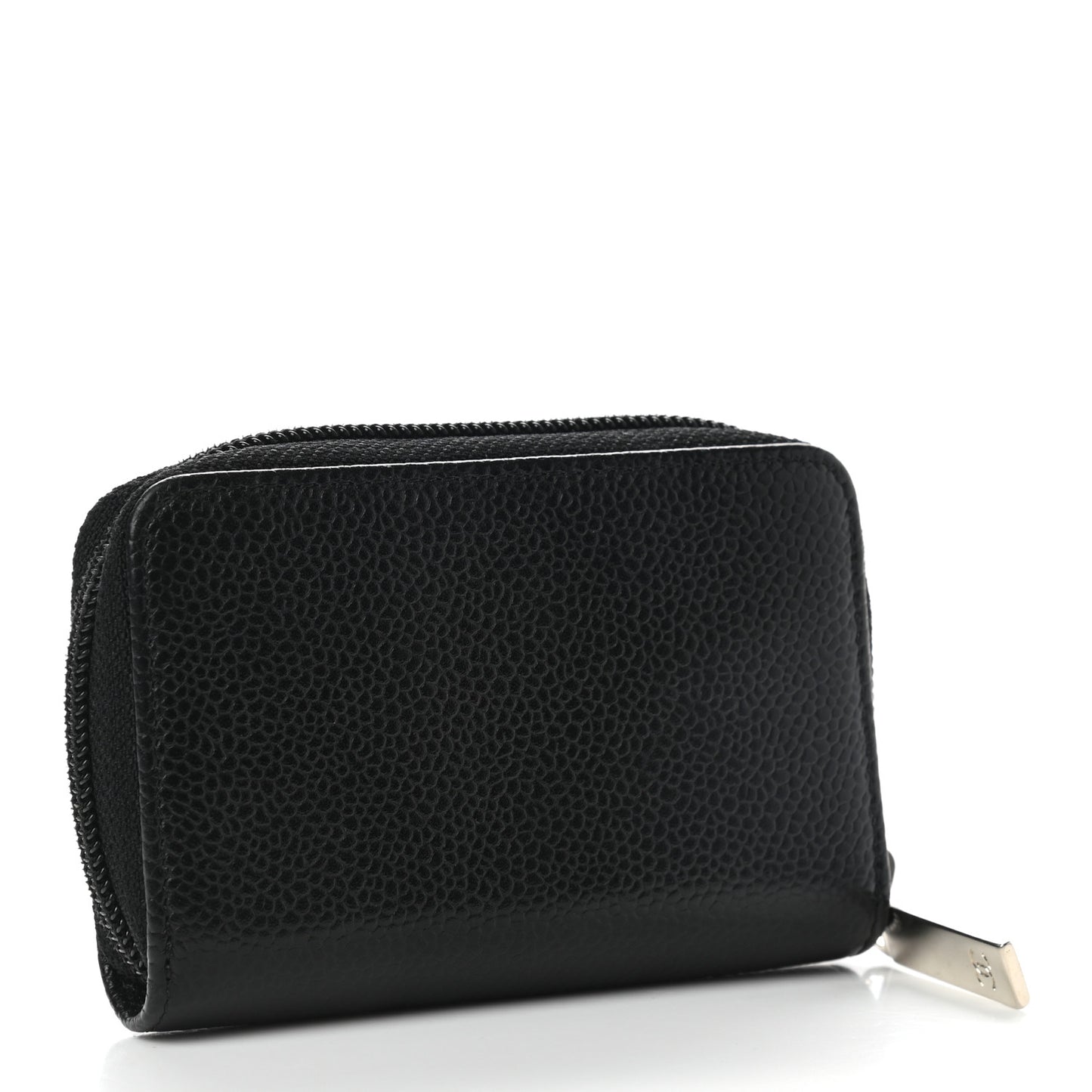 Caviar Timeless CC Zip Around Coin Purse Black