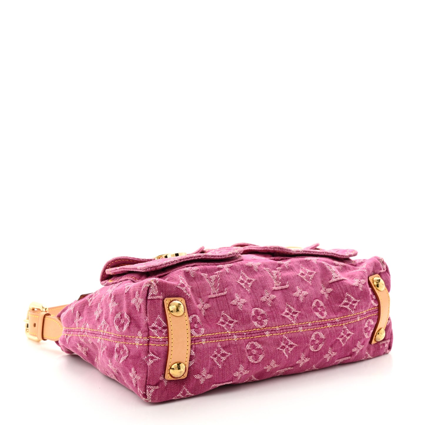 LOUIS VUITTON Denim Baggy PM Fuchsia