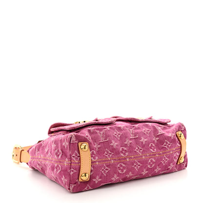 Louis Vuitton LOUIS VUITTON Denim Baggy PM Fuchsia 4 of 9