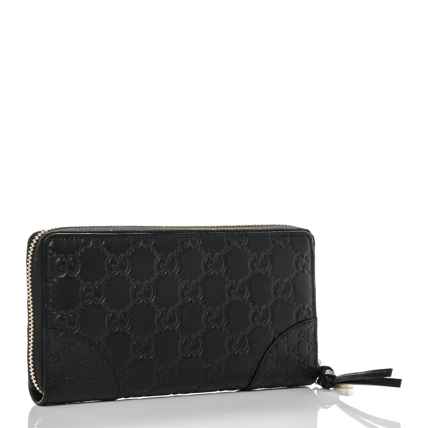 Guccissima Signature Microguccissima Bree Zip Around Wallet Black