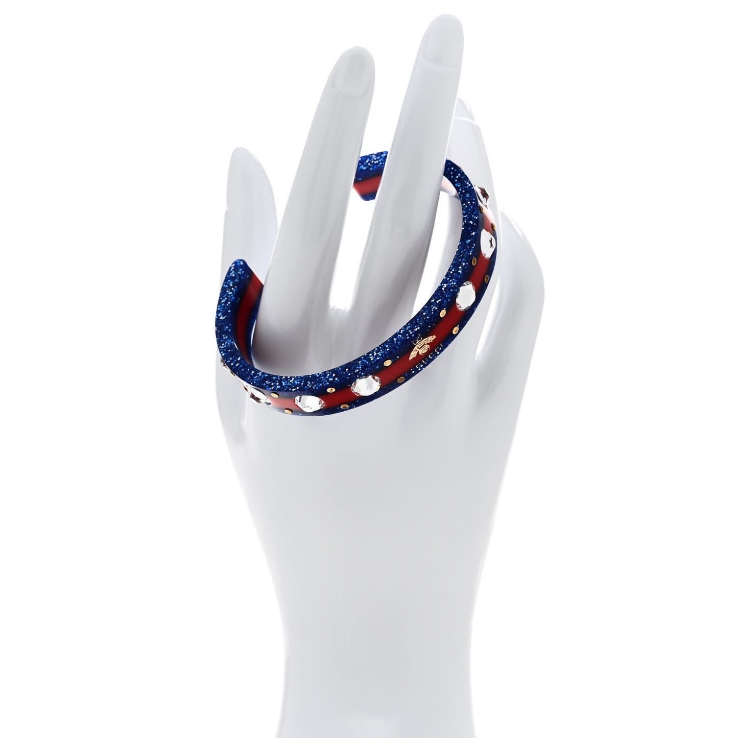 Crystal Web Cuff 18 Blue Red