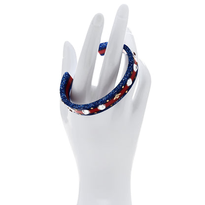 Gucci Crystal Web Cuff 18 Blue Red 2 of 5