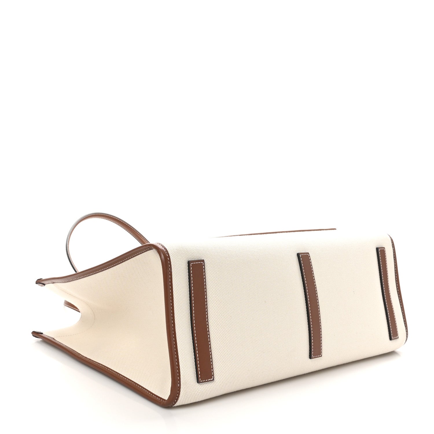 Burberry Canvas Smooth Calfskin Medium Two Tone Freya Tote Brown 4 of 9