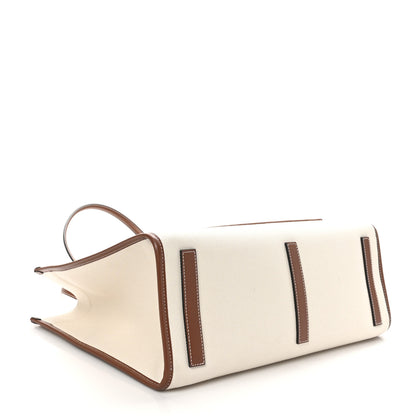 Burberry Canvas Smooth Calfskin Medium Two Tone Freya Tote Brown 4 of 9