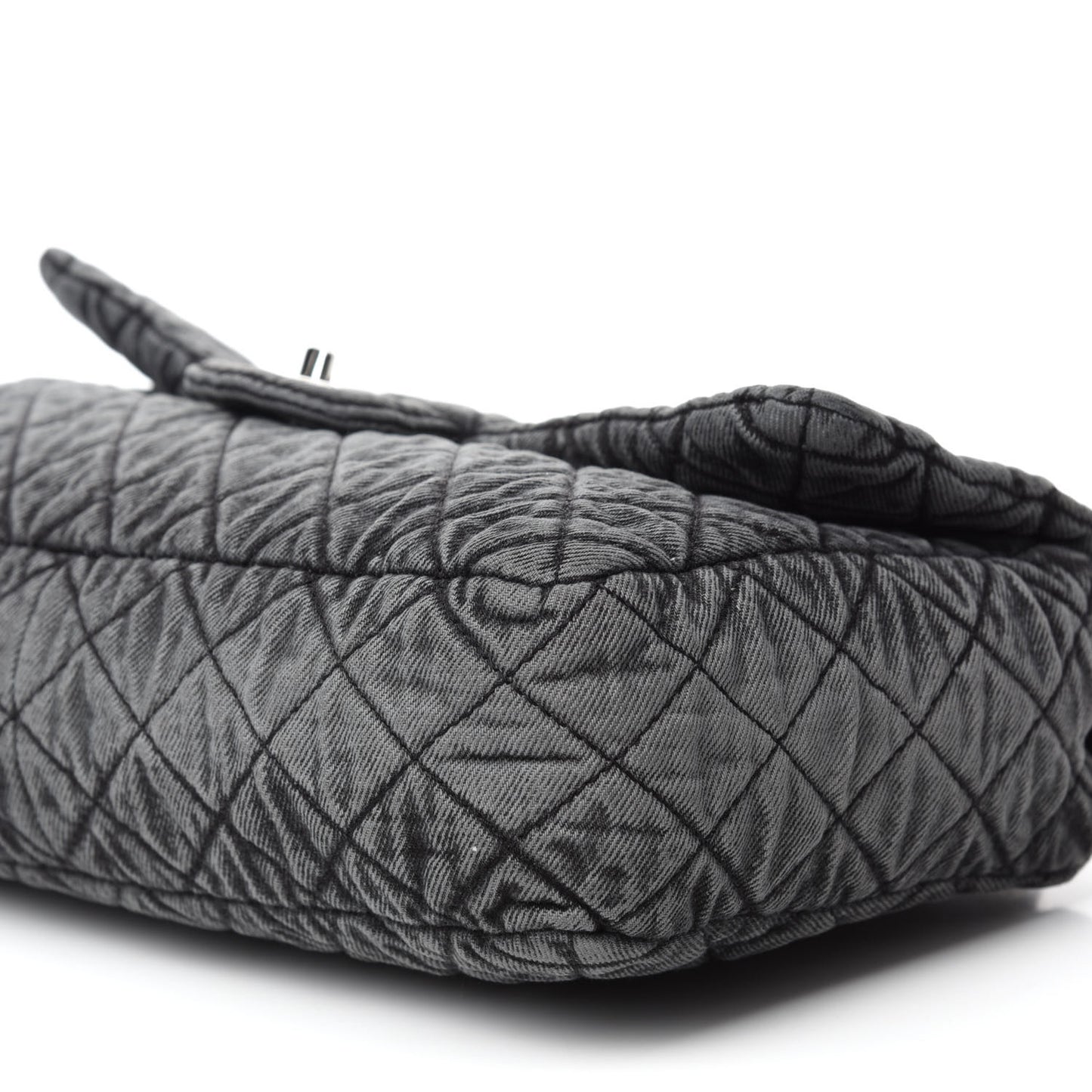 Denim Quilted Denimpression Flap Grey Black