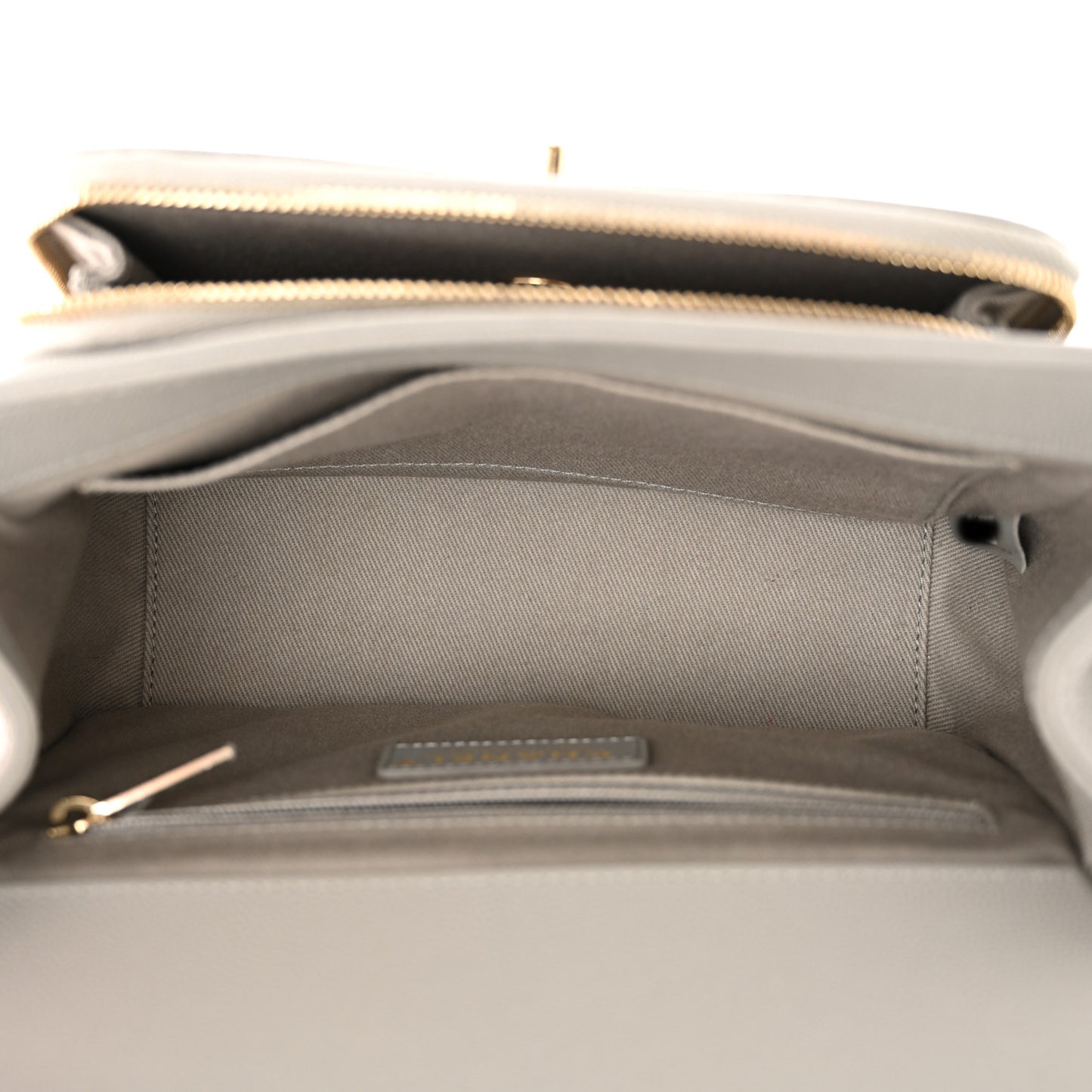 Caviar Quilted Medium Business Affinity Flap Grey
