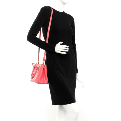 Prada Saffiano Mini Galleria Double Zip Tote Fragola 2 of 9