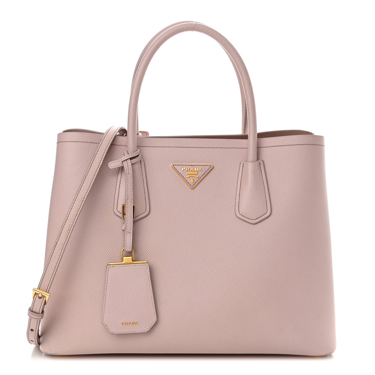 Saffiano Cuir Medium Double Bag Mughetto
