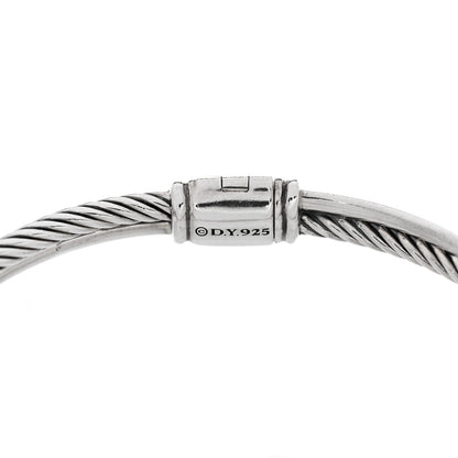 David Yurman Sterling Silver Diamond 3mm Crossover X Bracelet 3 of 3
