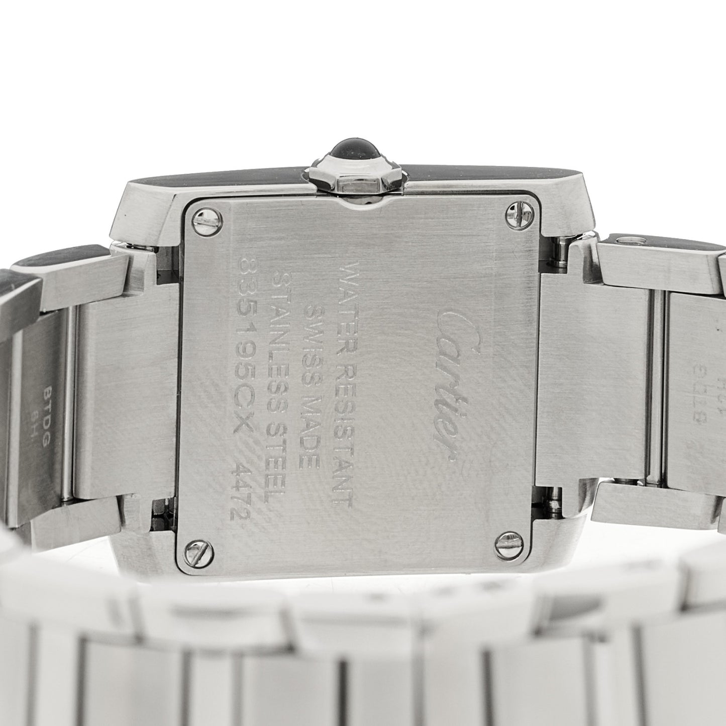 Stainless Steel 21mm Tank Francaise Quartz Watch Silver