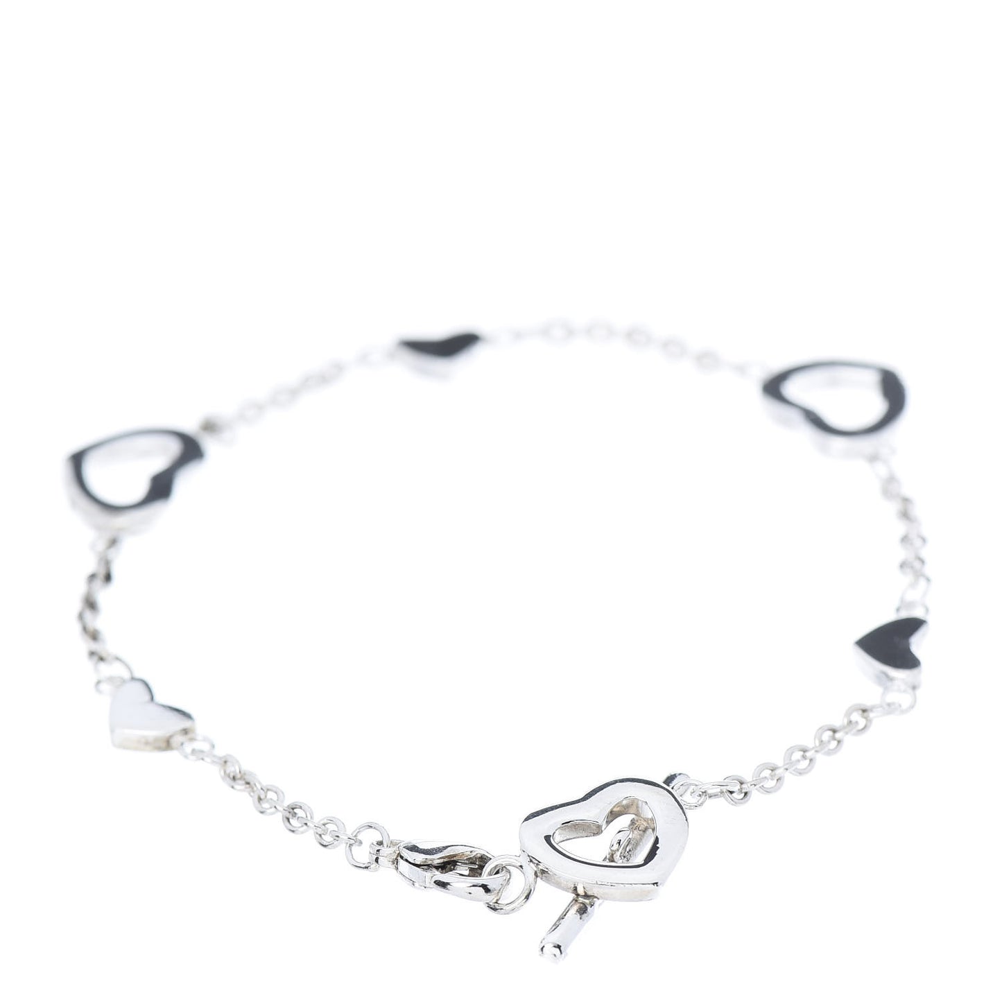 Sterling Silver Heart Toggle Bracelet