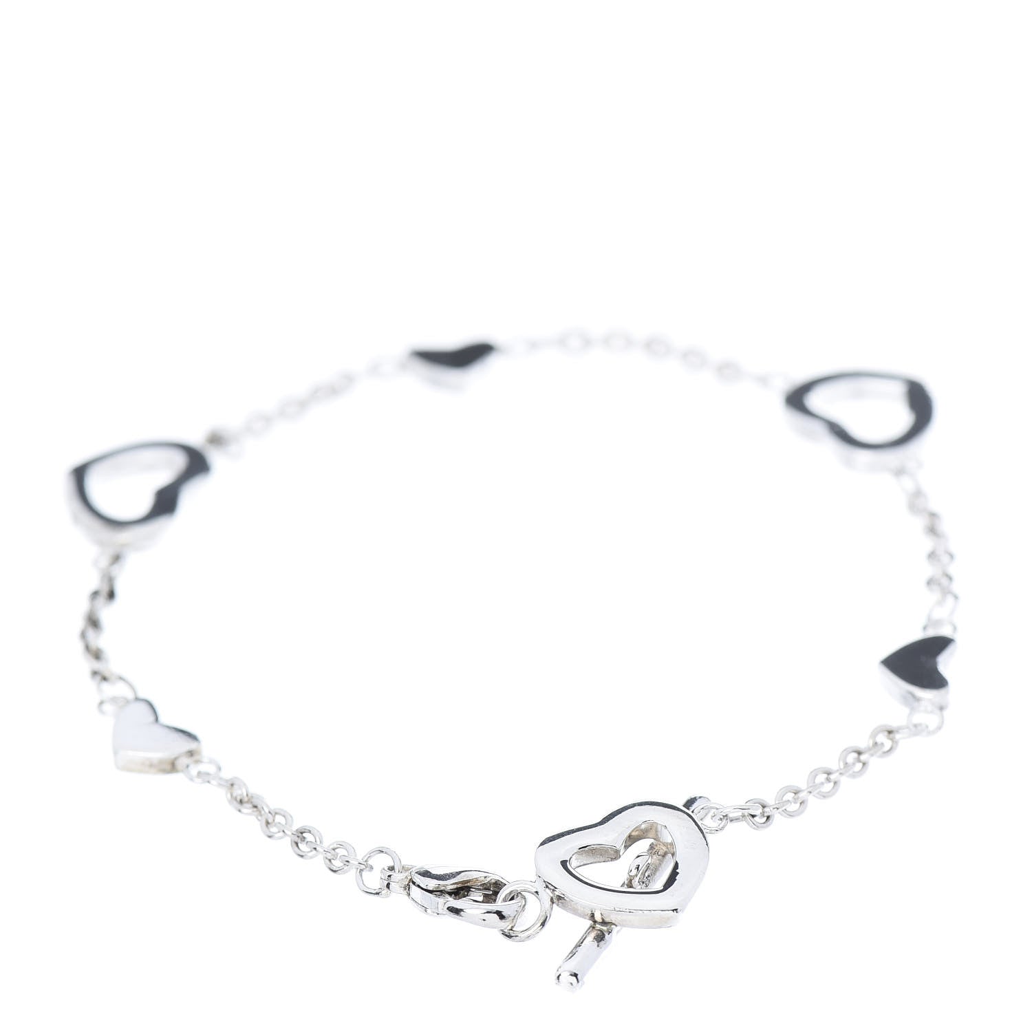 Tiffany Sterling Silver Heart Toggle Bracelet 1 of 5