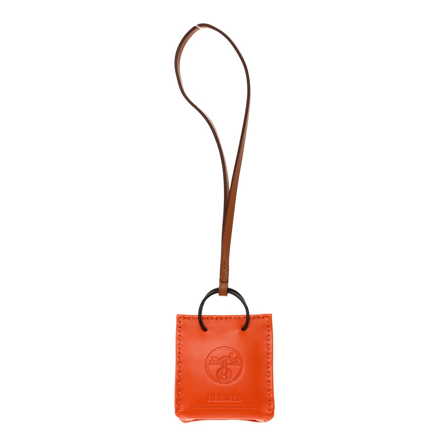 Milo Lambskin Swift Shopping Bag Charm Feu Gold