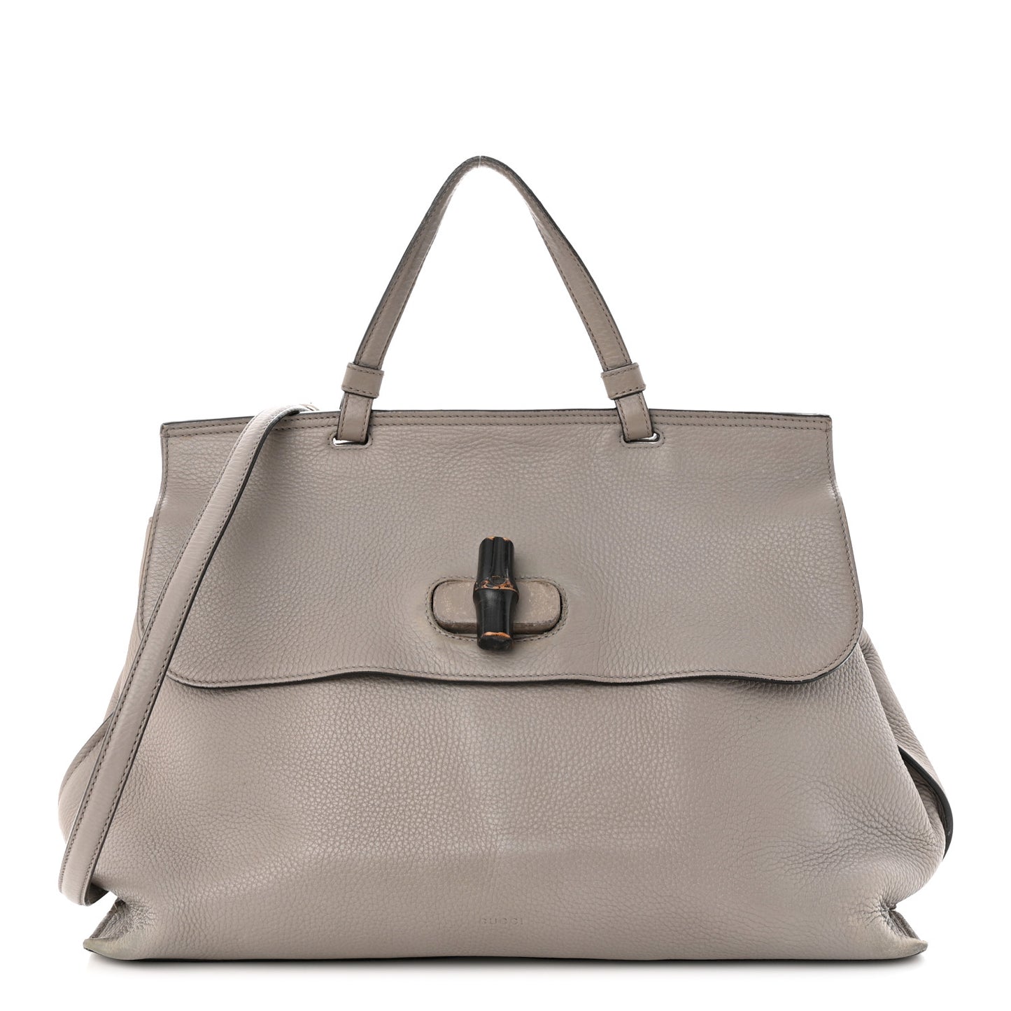 Cellarius Calfskin Large Bamboo Daily Top Handle Bag Storm Grey